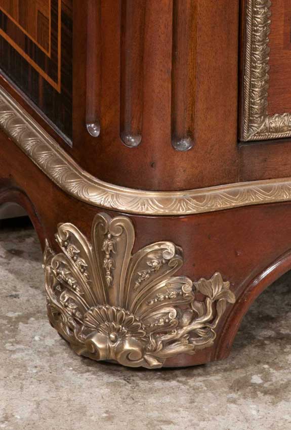 Serpentine Commode with Marquetry Inlay