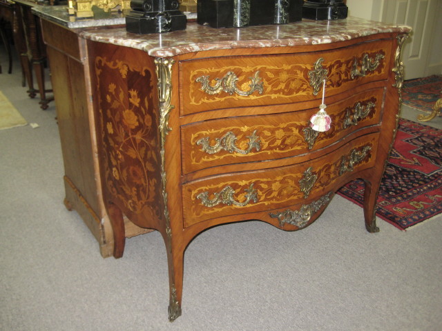 Walnut Commode With Marquetry Inlay
