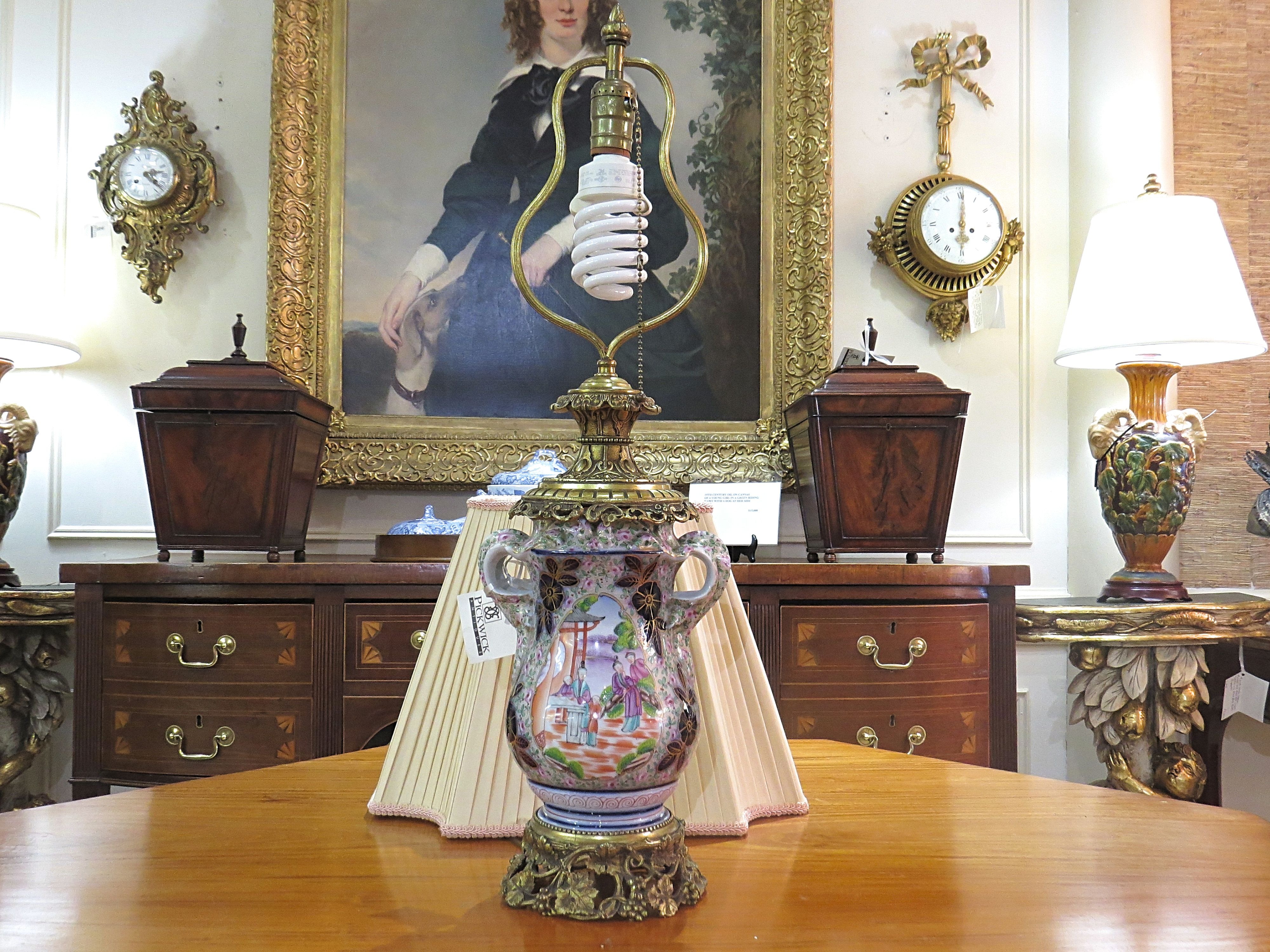 English Porcelain Lamp
