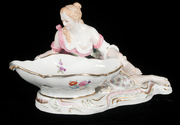 Pair of German Porcelain Sweet Meat Dishes