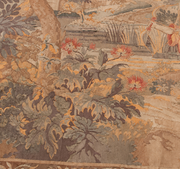 French Tapestry of a Forest Scene