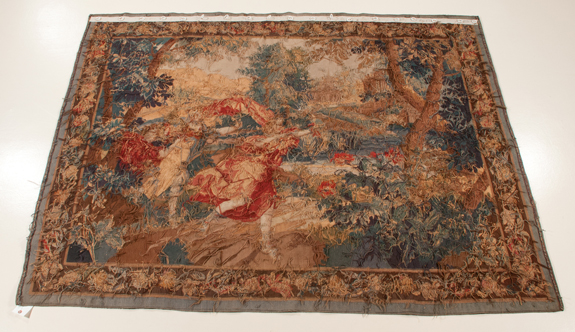 French Tapestry of a Forest Scene