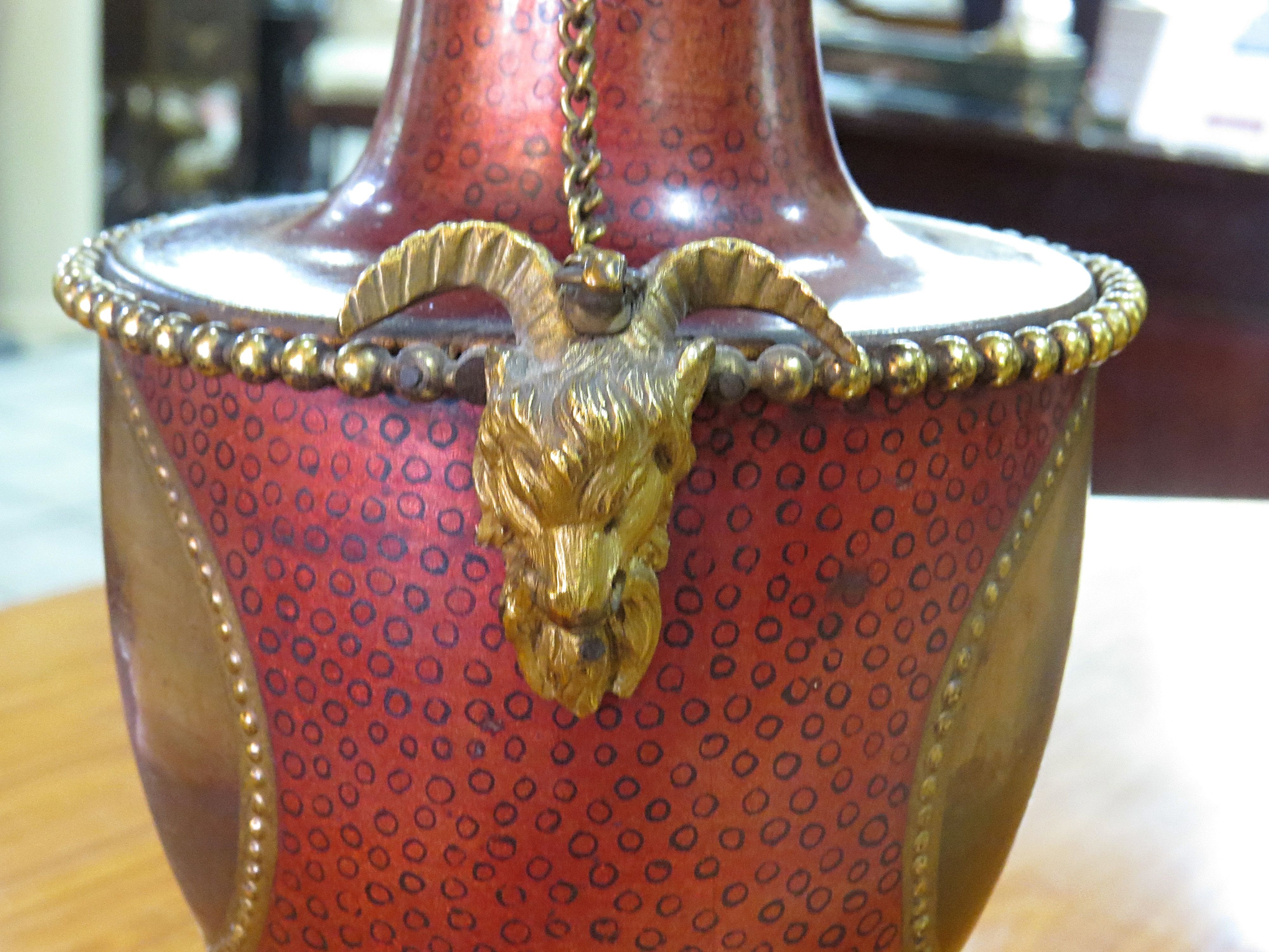 Pair of Louis XV Bronze Mounted Urn Lamps