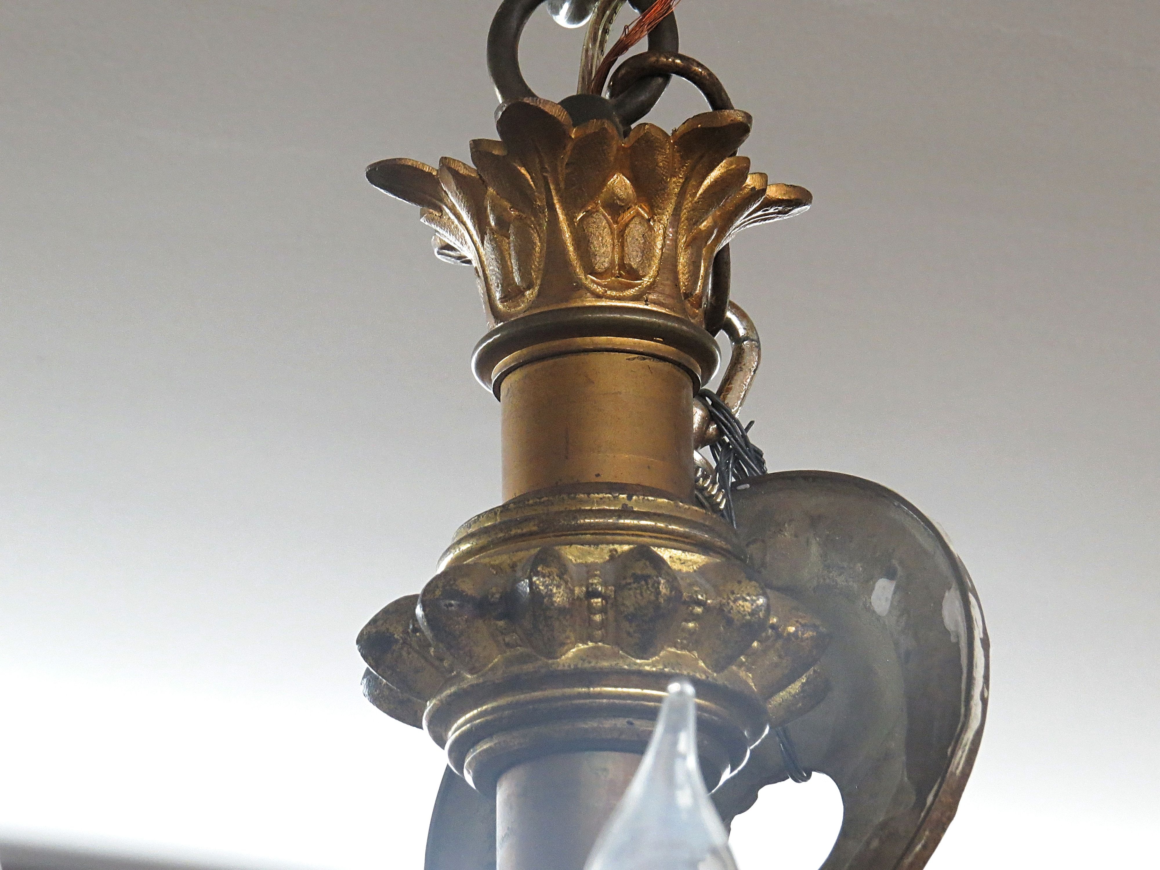 Louis XVI Style 8 Light Bronze Chandelier