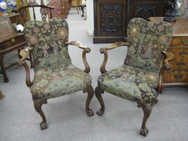Pair Of Georgian Walnut Chairs