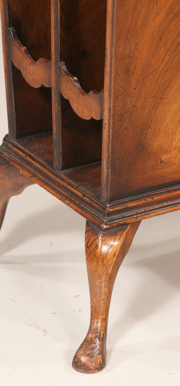 Queen Anne Style Walnut 2-Section Canterbury
