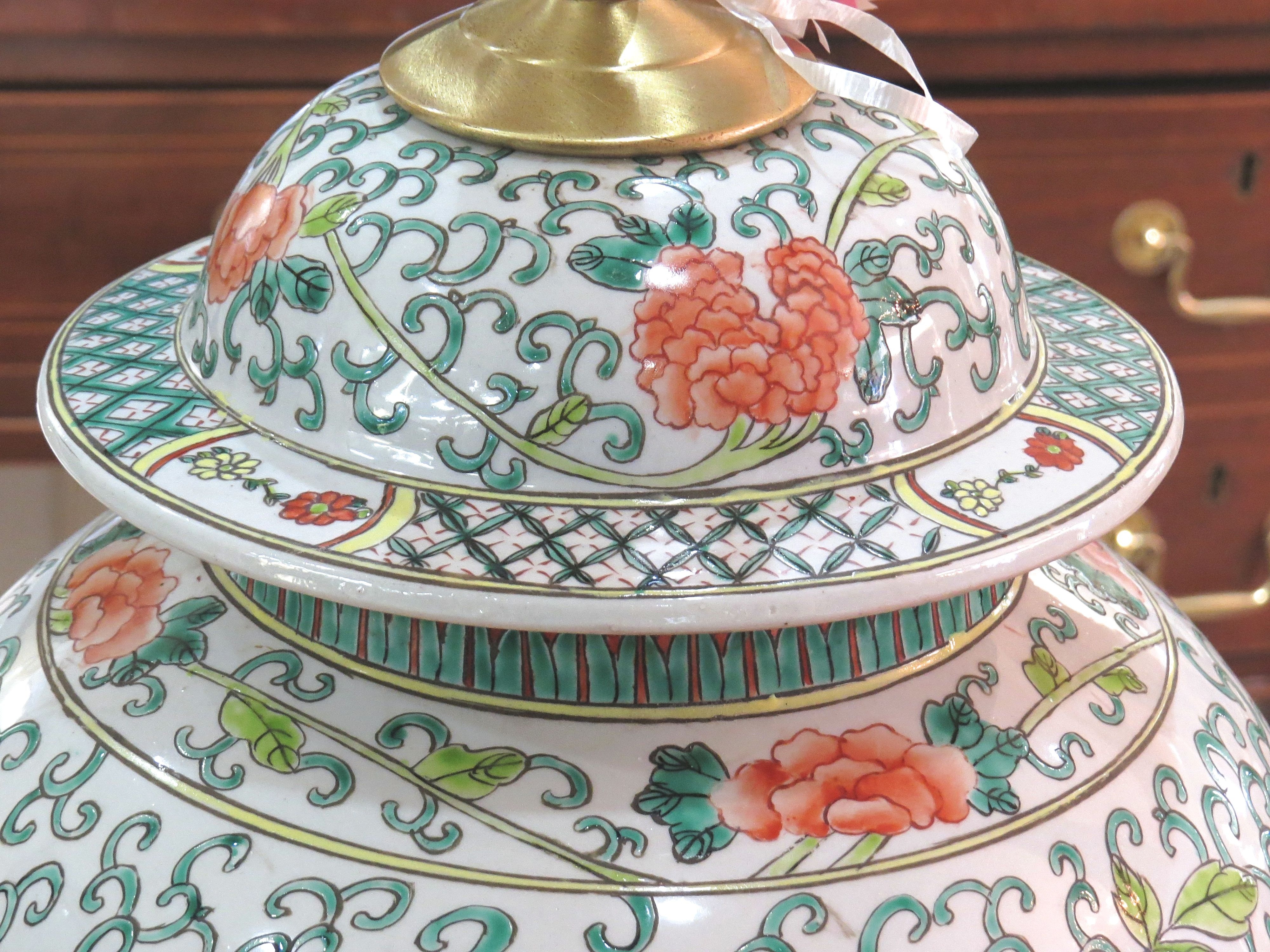 Chinese Porcelain Ginger Jar Lamp