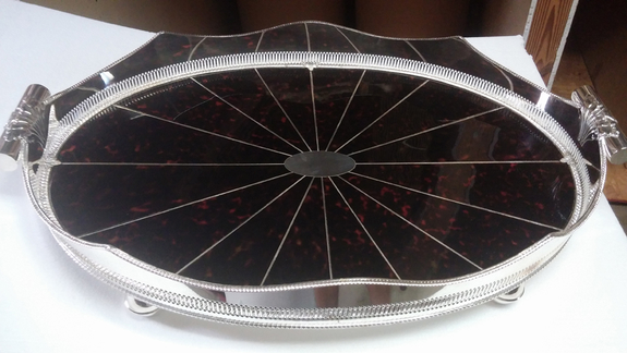 Silver Plated Oval Tray  (SOLD)