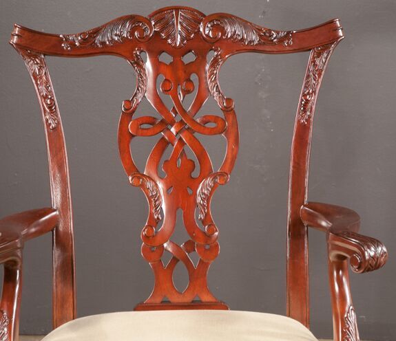 Set of Eight Chippendale Mahogany Dining Chairs