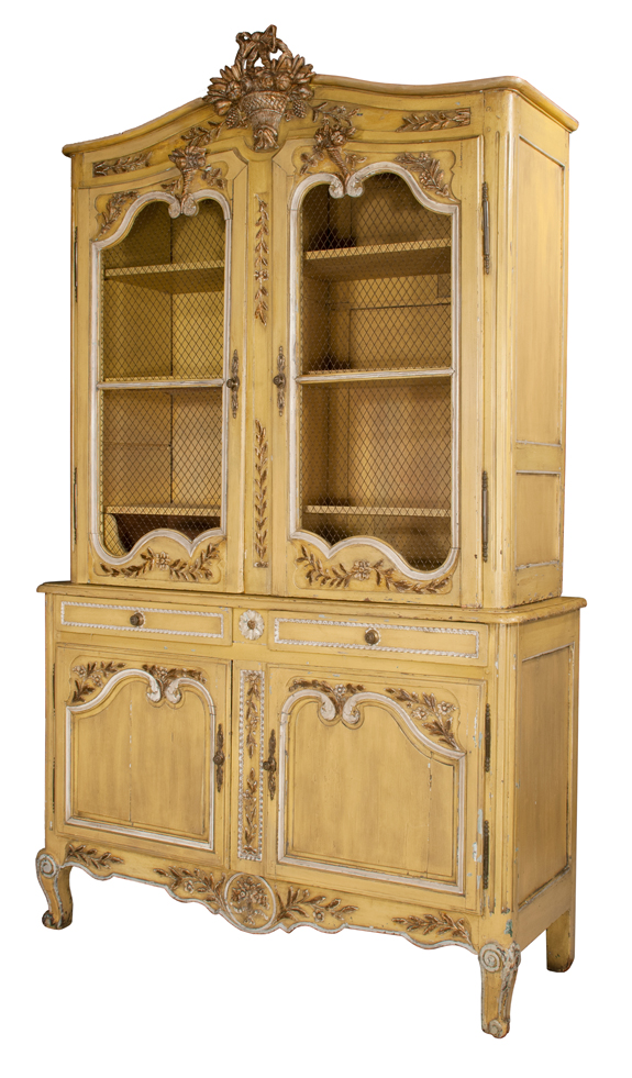 Two part Country French Cabinet