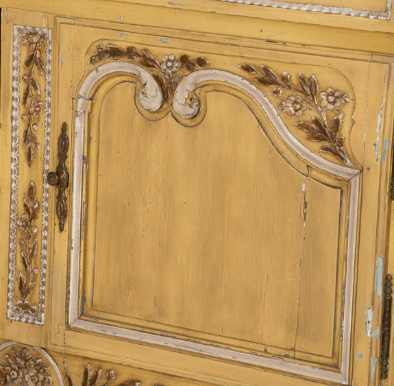 Two part Country French Cabinet