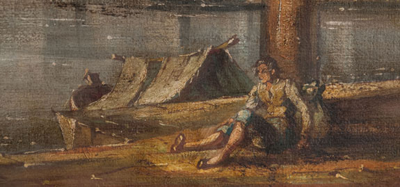 Pair of 19th Century Venetian Oil Paintings on Canvas