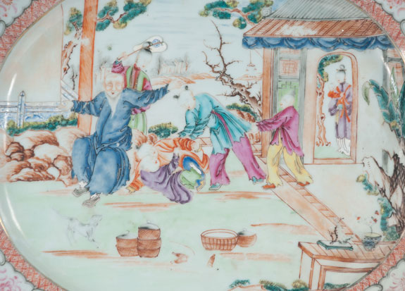 Chinese Export Mandarin Platter, c. 1780  (SOLD)