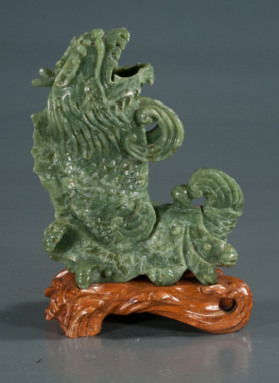 Chinese Carved Soapstone Figure of a Large Fish