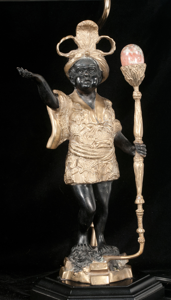 Pair of Bronze Court Figures Adapted as Lamps  (SOLD)