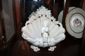 Porcelain Decorative Shell Compote