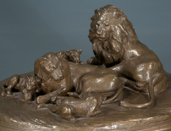 Bronze Sculpture of a Pride of Lions