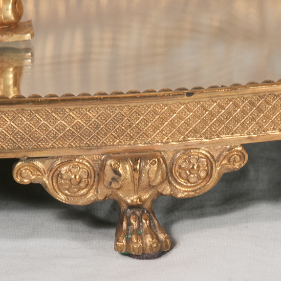 Louis XVI Style Oval Footed Planter & Mirrored Plateau