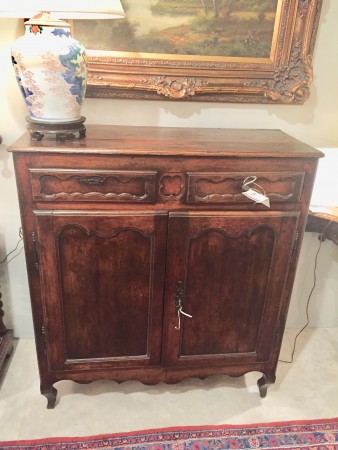 French Provincial Fruitwood Tall Buffet  (SOLD)