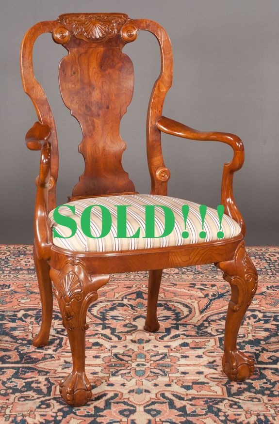 Antique walnut best sale dining chairs