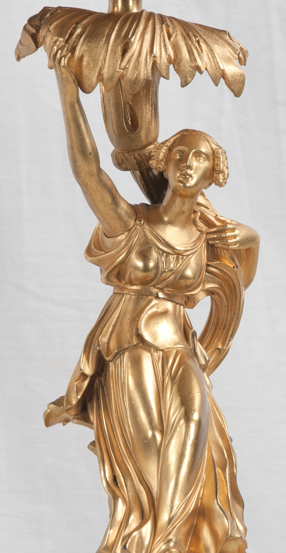 Pair of Louis XV Style Bronze Ormolu 6 Branch Candelabras