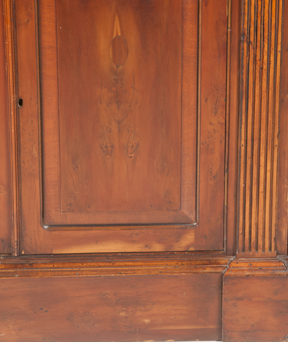 Georgian Style Yew Wood Corner Cabinet