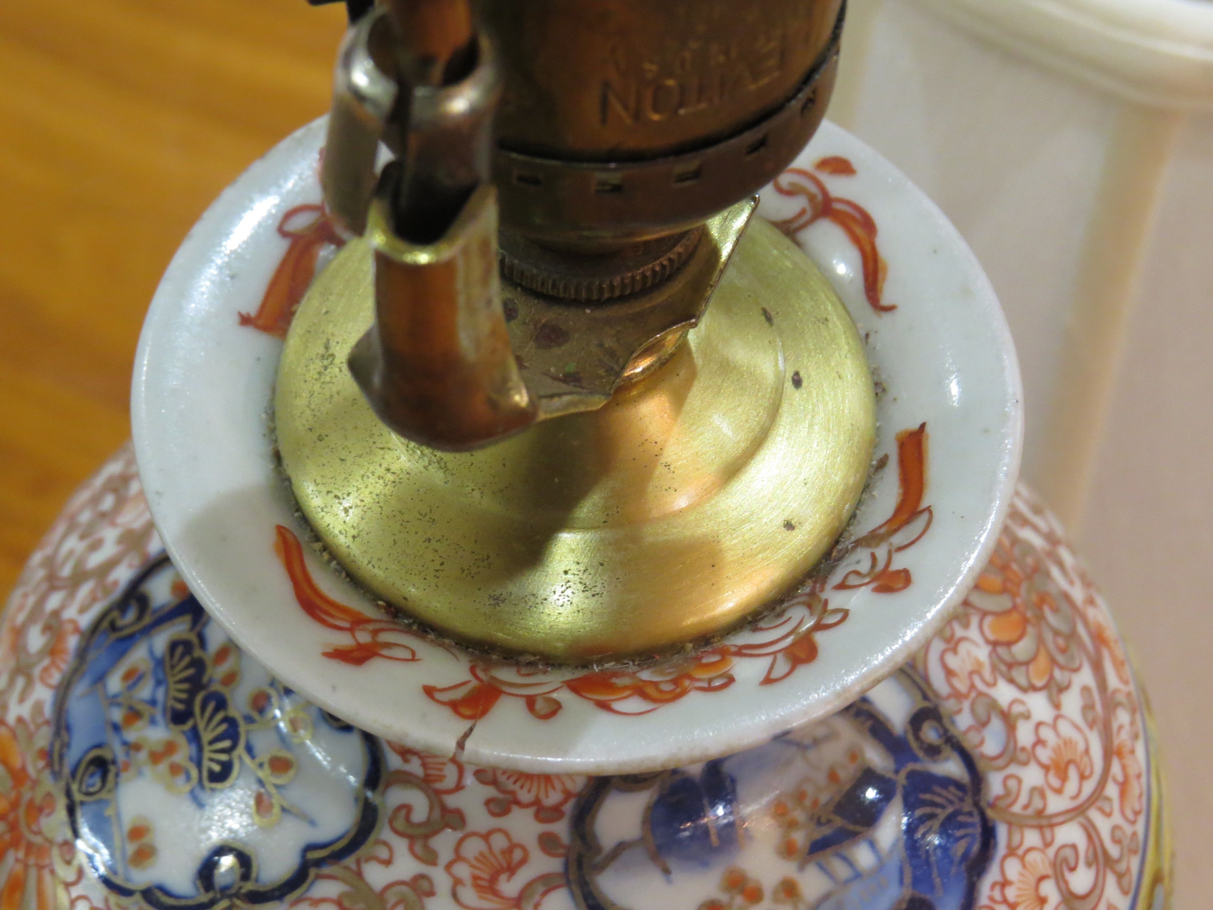 Petite Pair of Asian Inspired Porcelain Lamps
