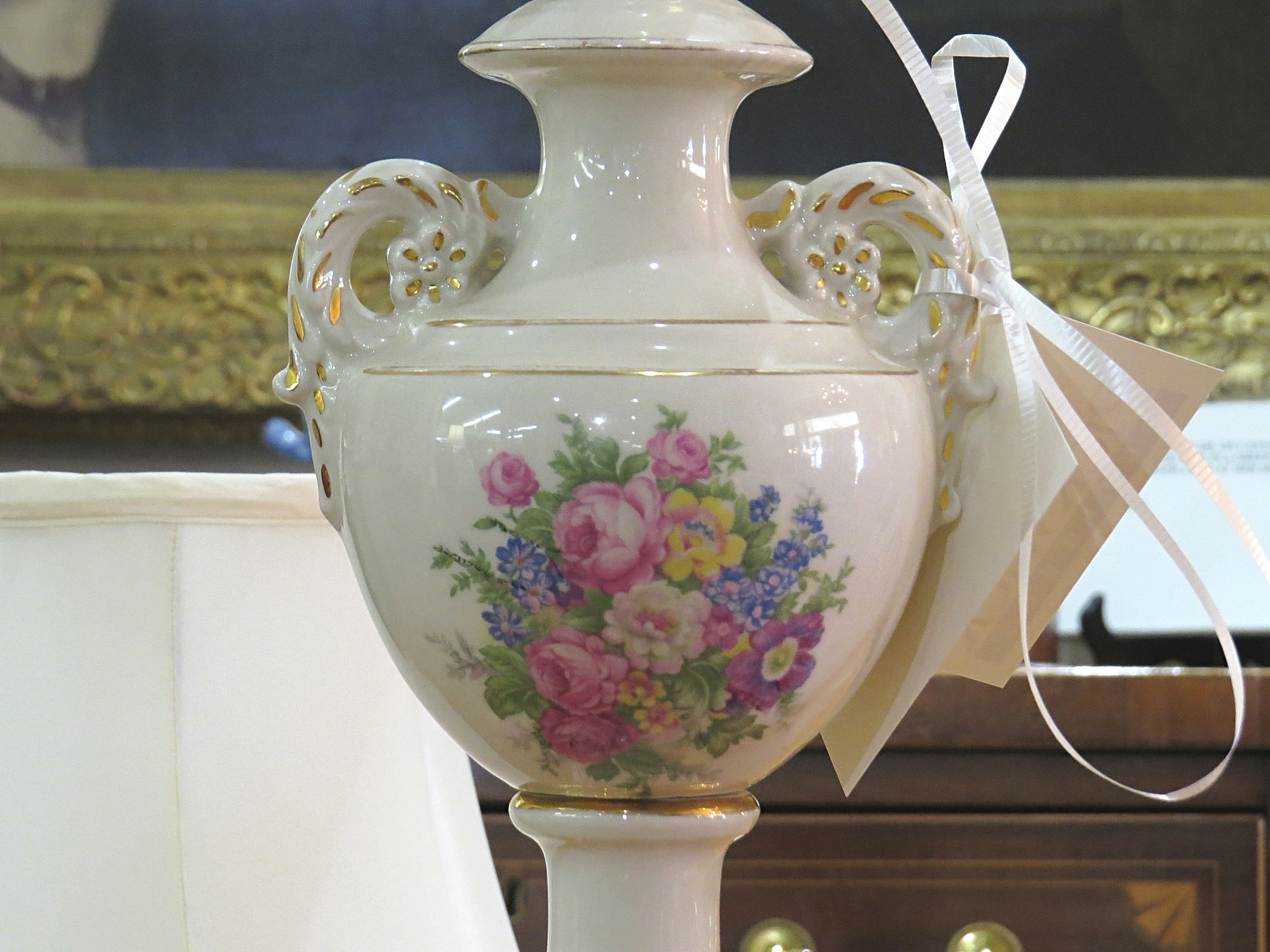 Classic Urn Style Porcelain Lamp