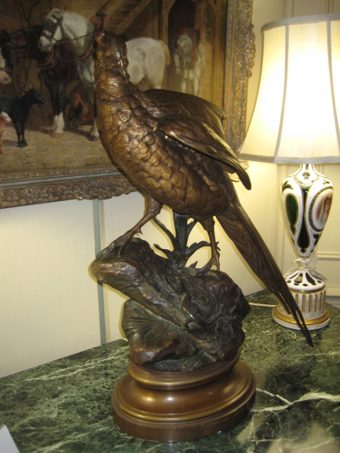 French Bronze Sculpture Of A Pheasant