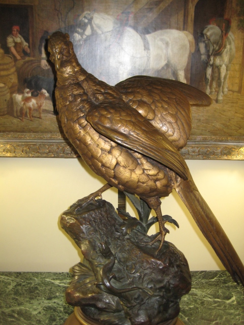 French Bronze Sculpture Of A Pheasant
