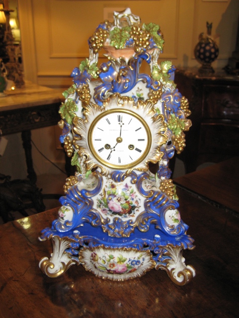 Jacob Petit, Paris, Two Piece Porcelain Mantle Clock