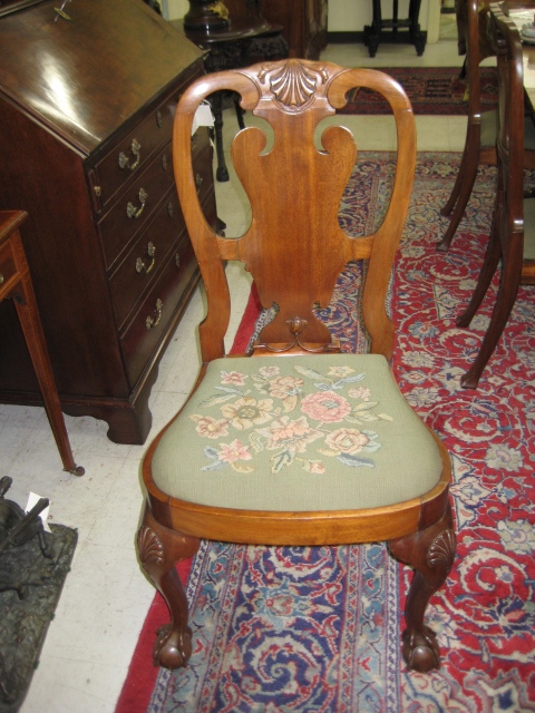 A Set Of Eight Georgian Style Walnut Dining Chairs