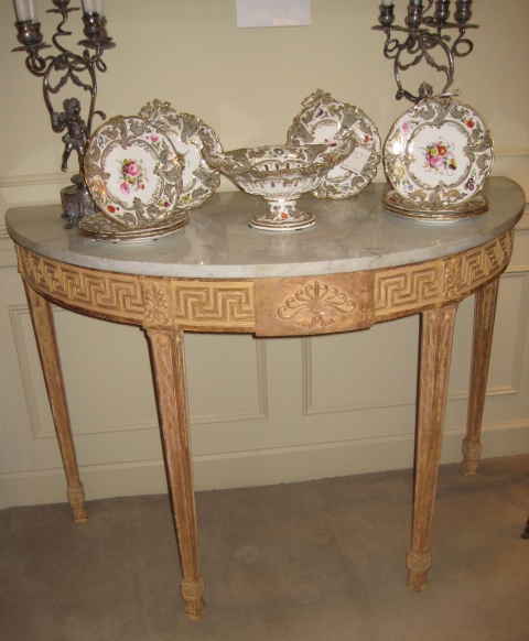 George III Demilune Side Table