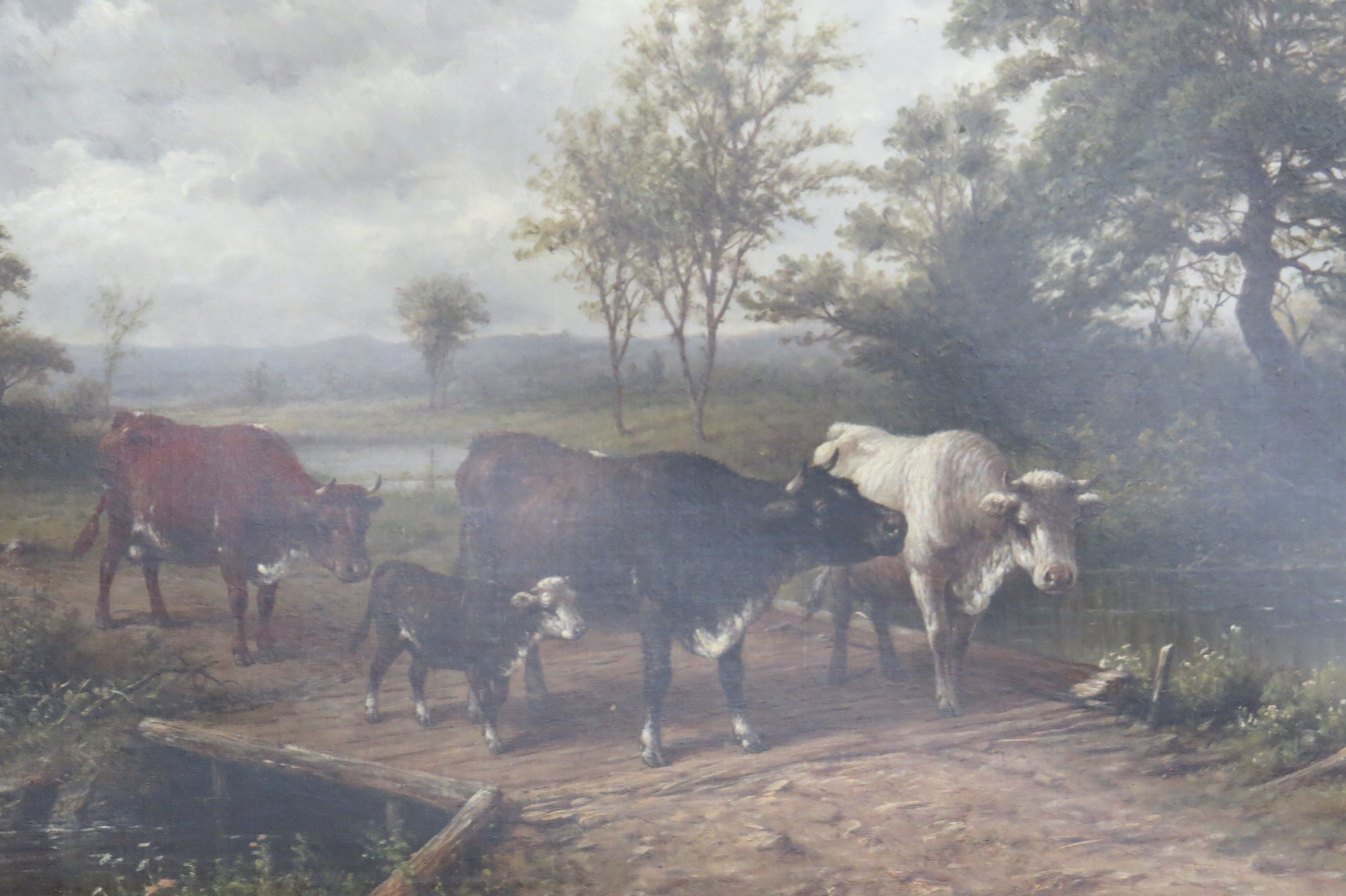 Oil on Canvas of “Return From Pasture” by American Artist, George Riecke (1848-1930)
