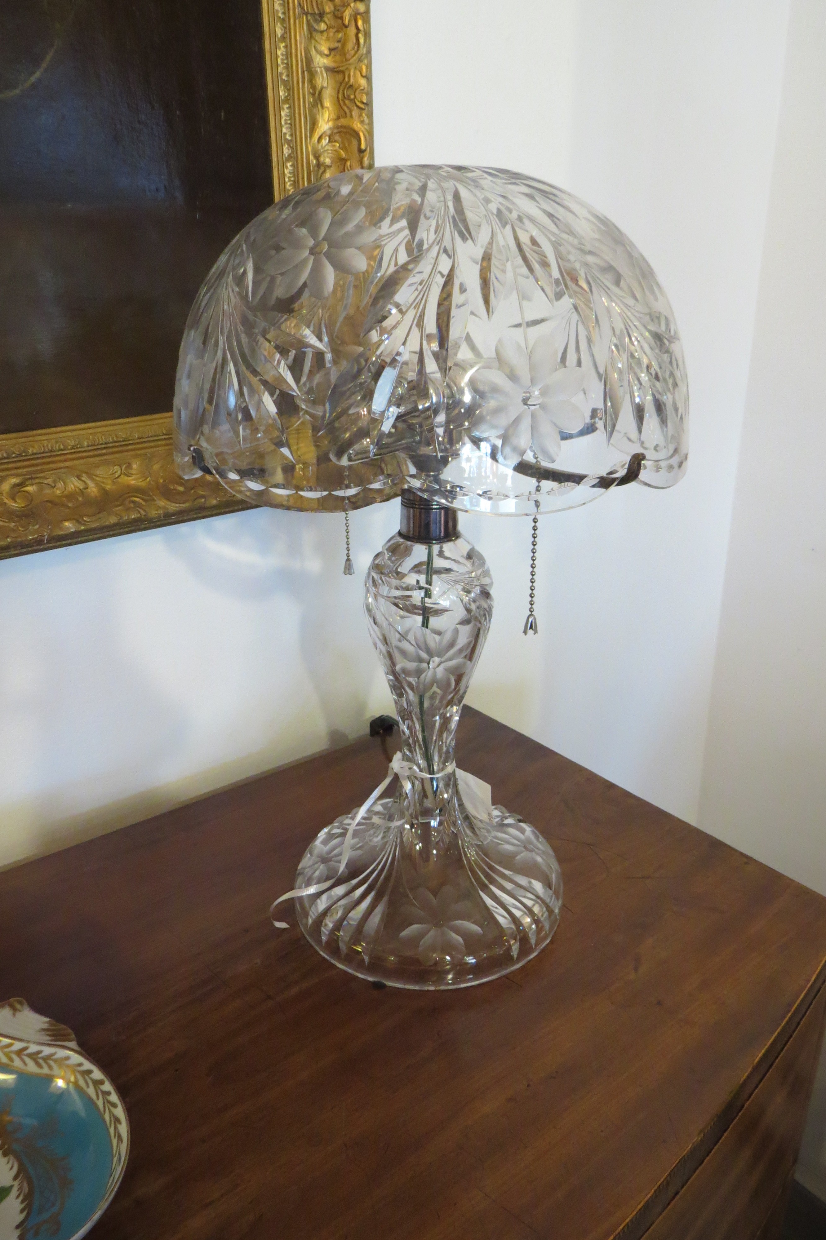 American Brilliant Cut Glass Lamp