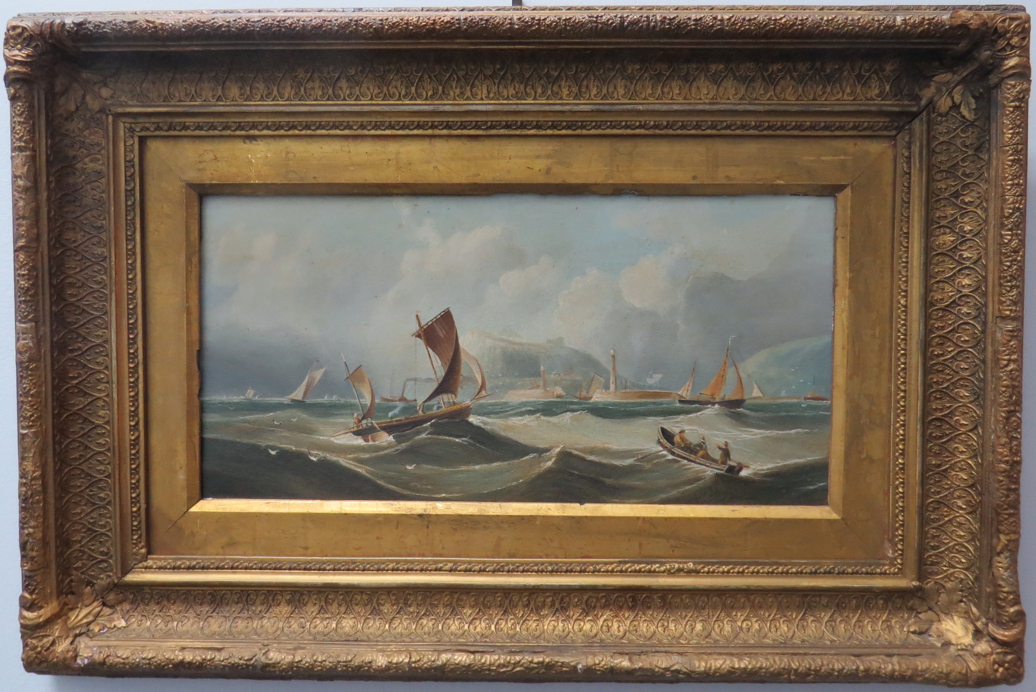 Oil on Canvas of an English Channel Scene