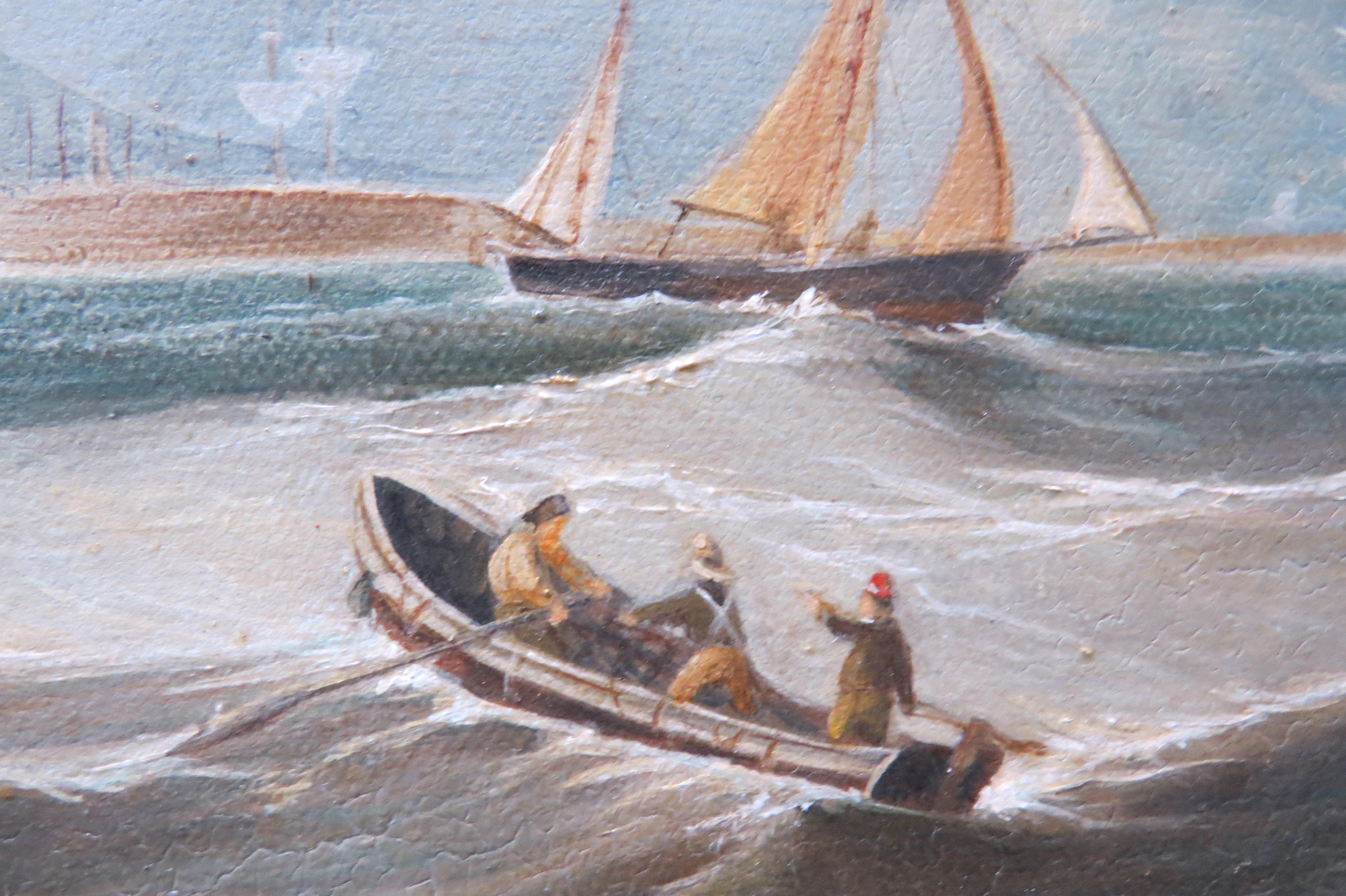 Oil on Canvas of an English Channel Scene