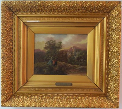 Oil on Panel of an English Landscape, signed C. Morris
