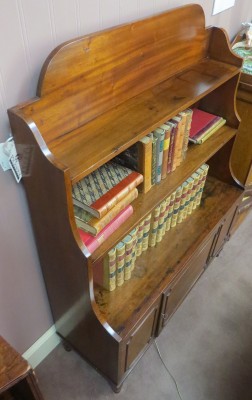 English Mahogany Open Bookcase