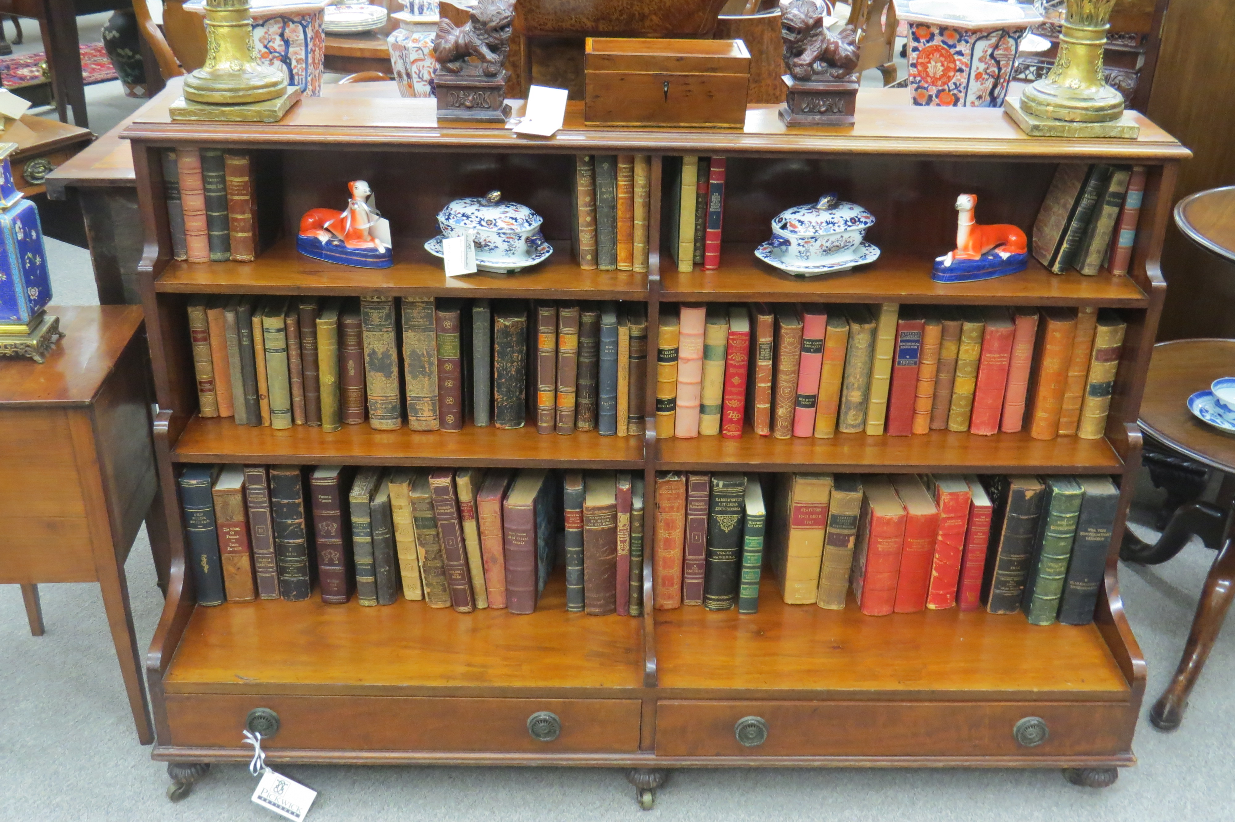 An Early Victorian Three Tiered Mahogany Book Shelf
