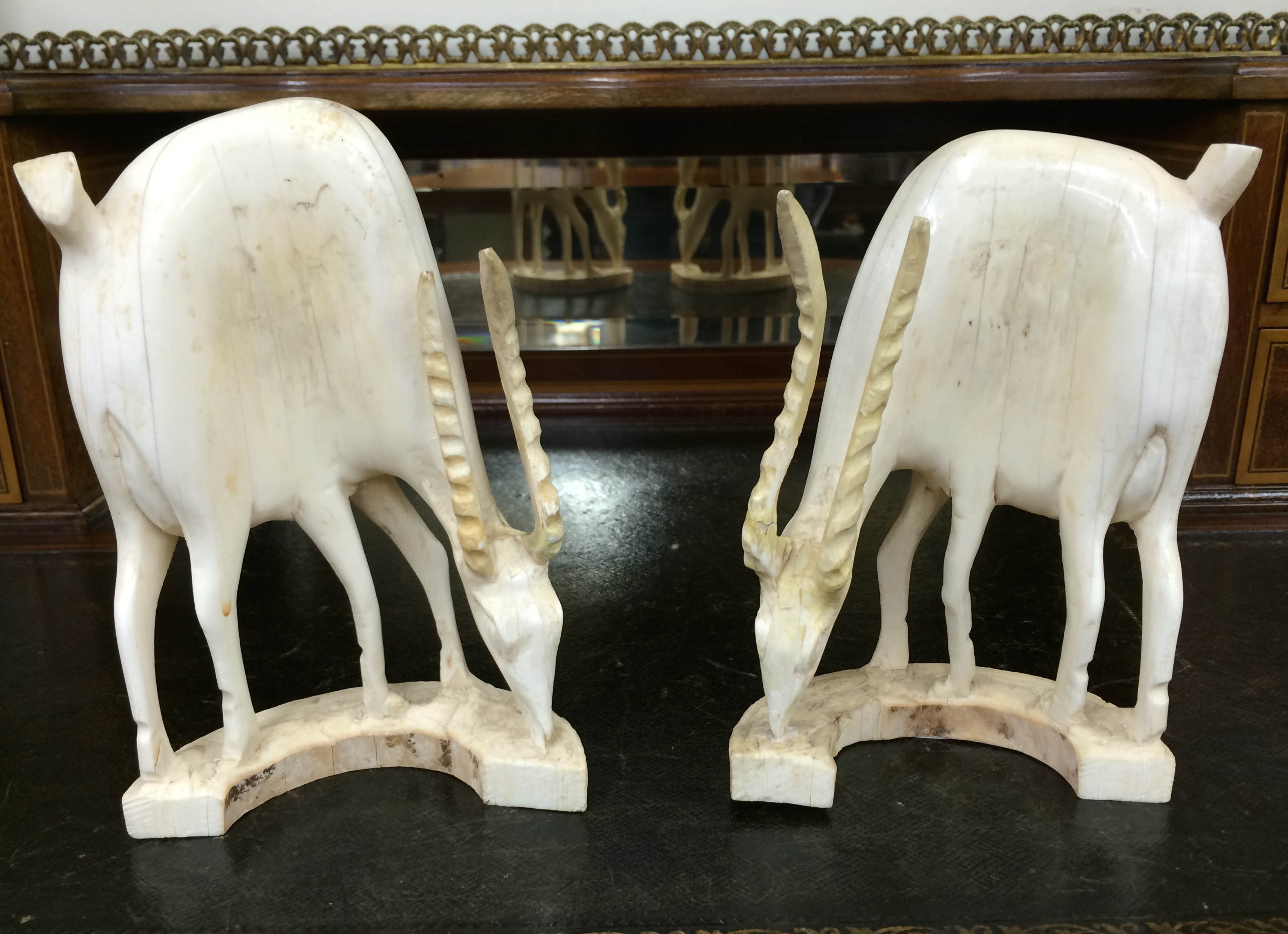 Carved Ivory Antelopes