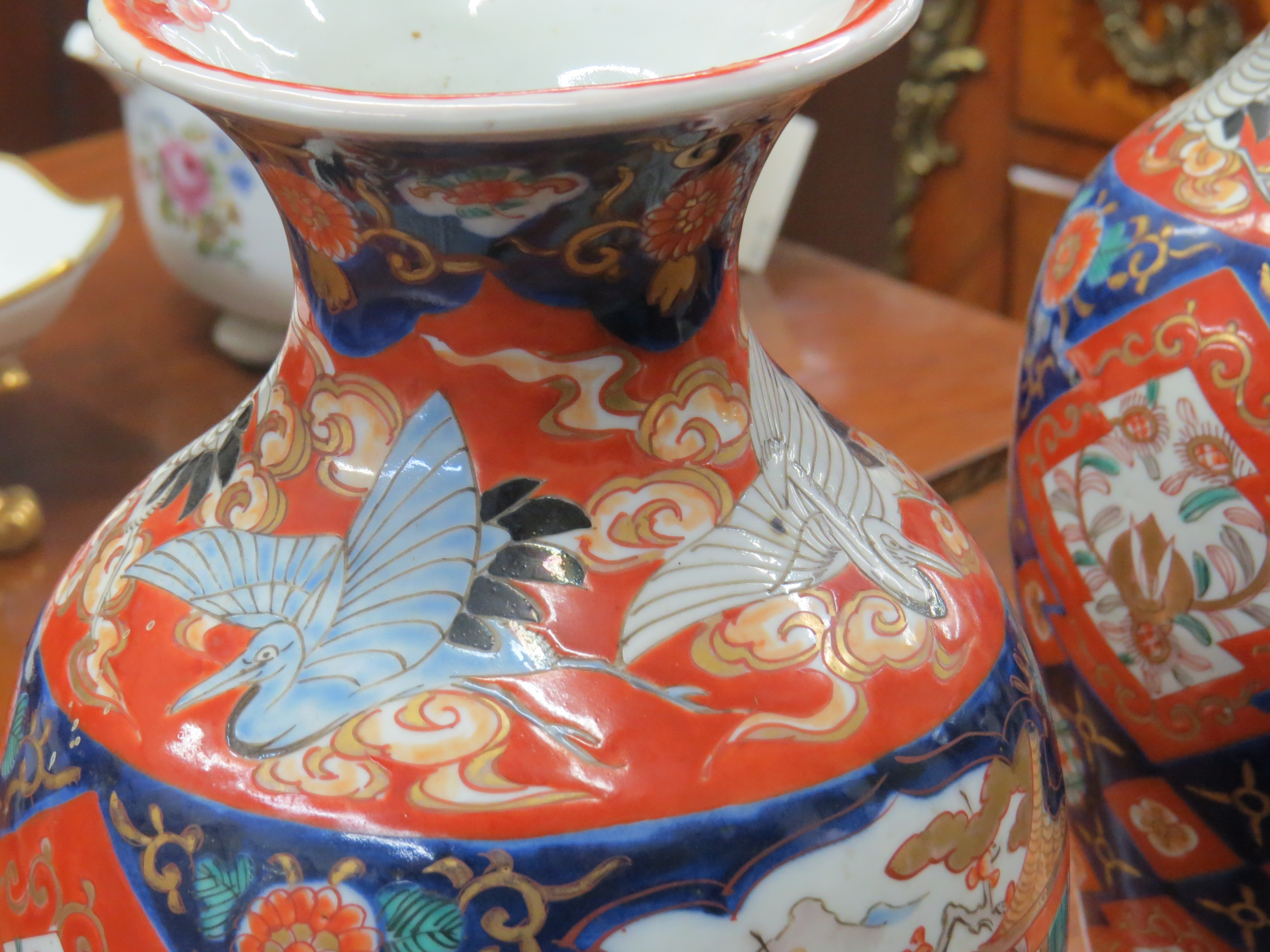 Pair of Japanese Imari Porcelain Vases  (SOLD)