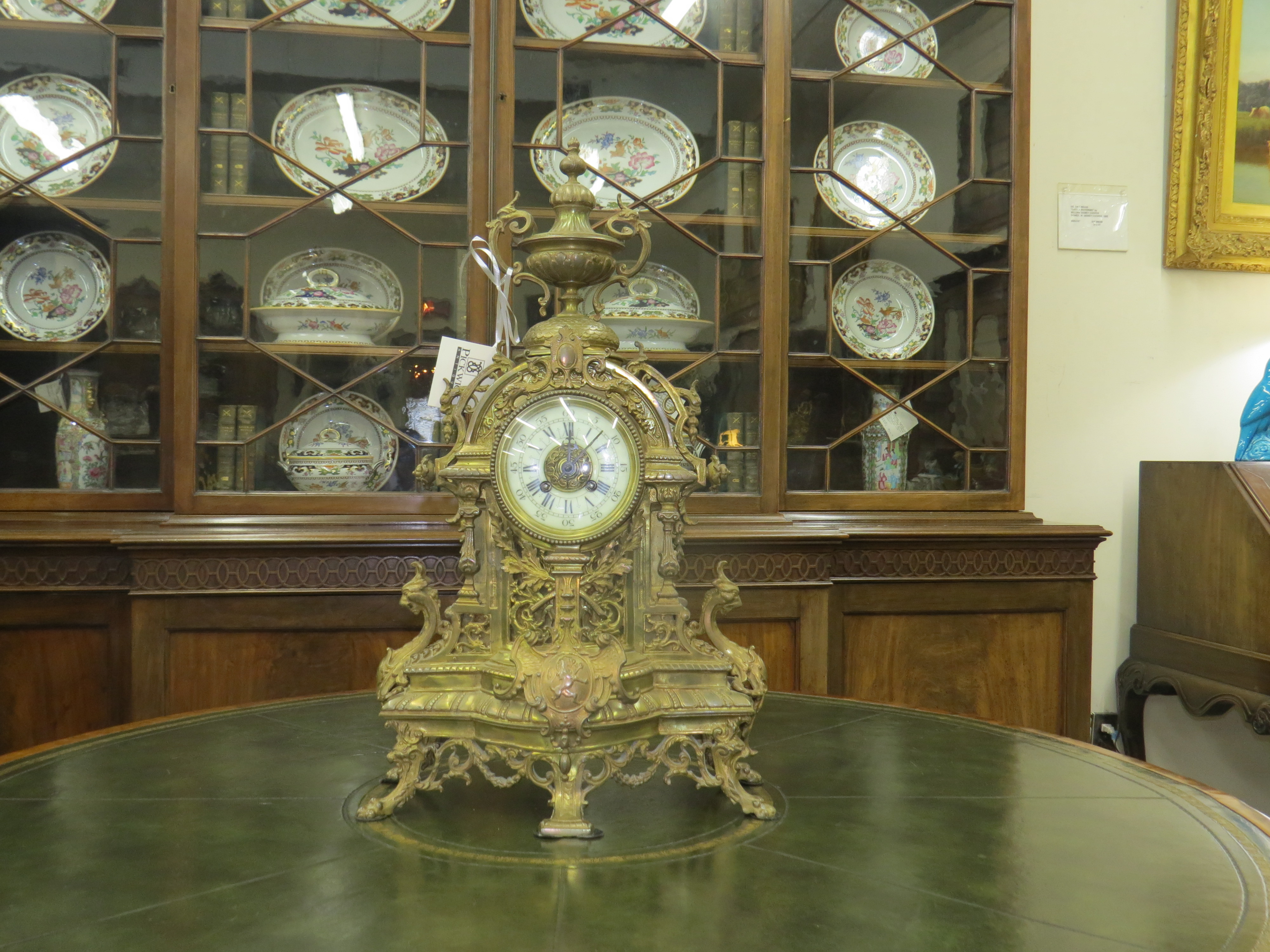Louis XV Style Bronze Mantle Clock