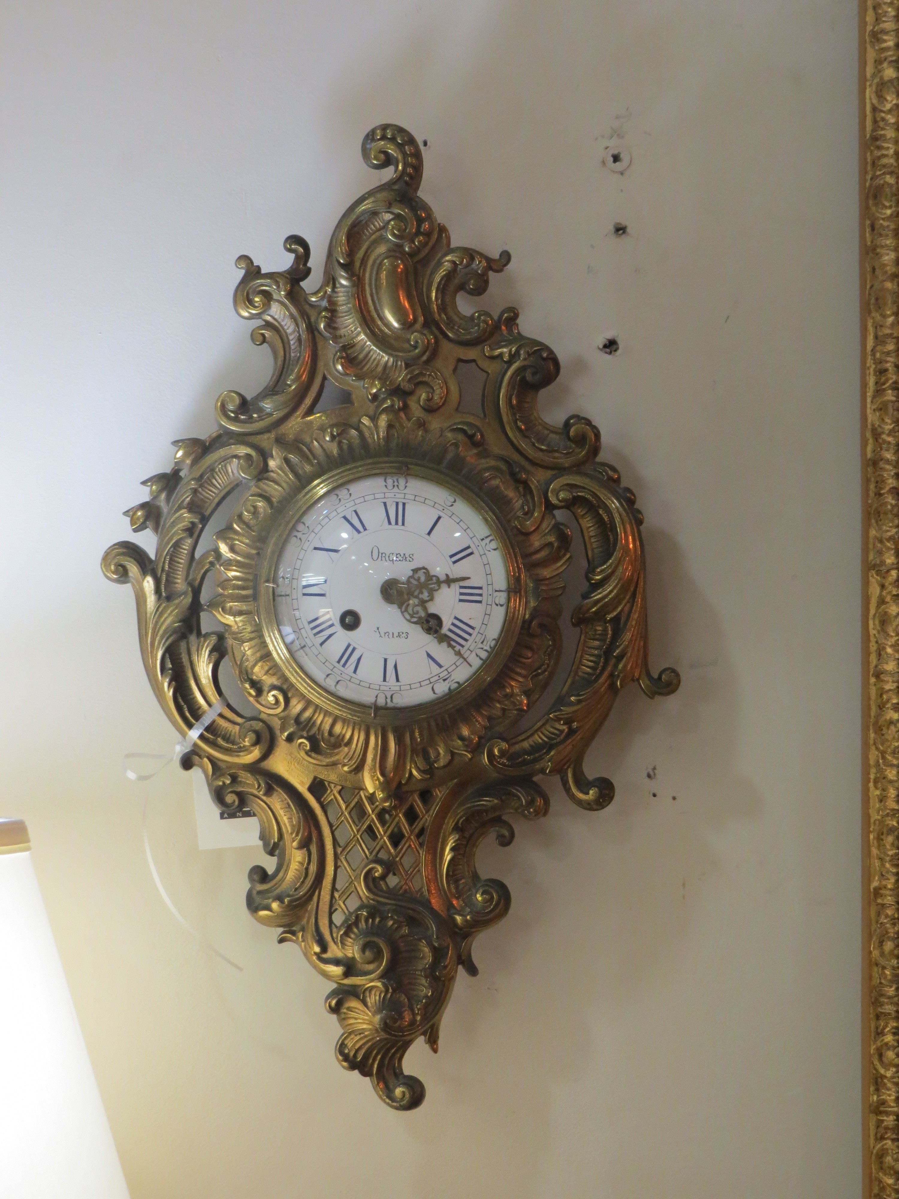 Louis XV Style Bronze Cartel Clock