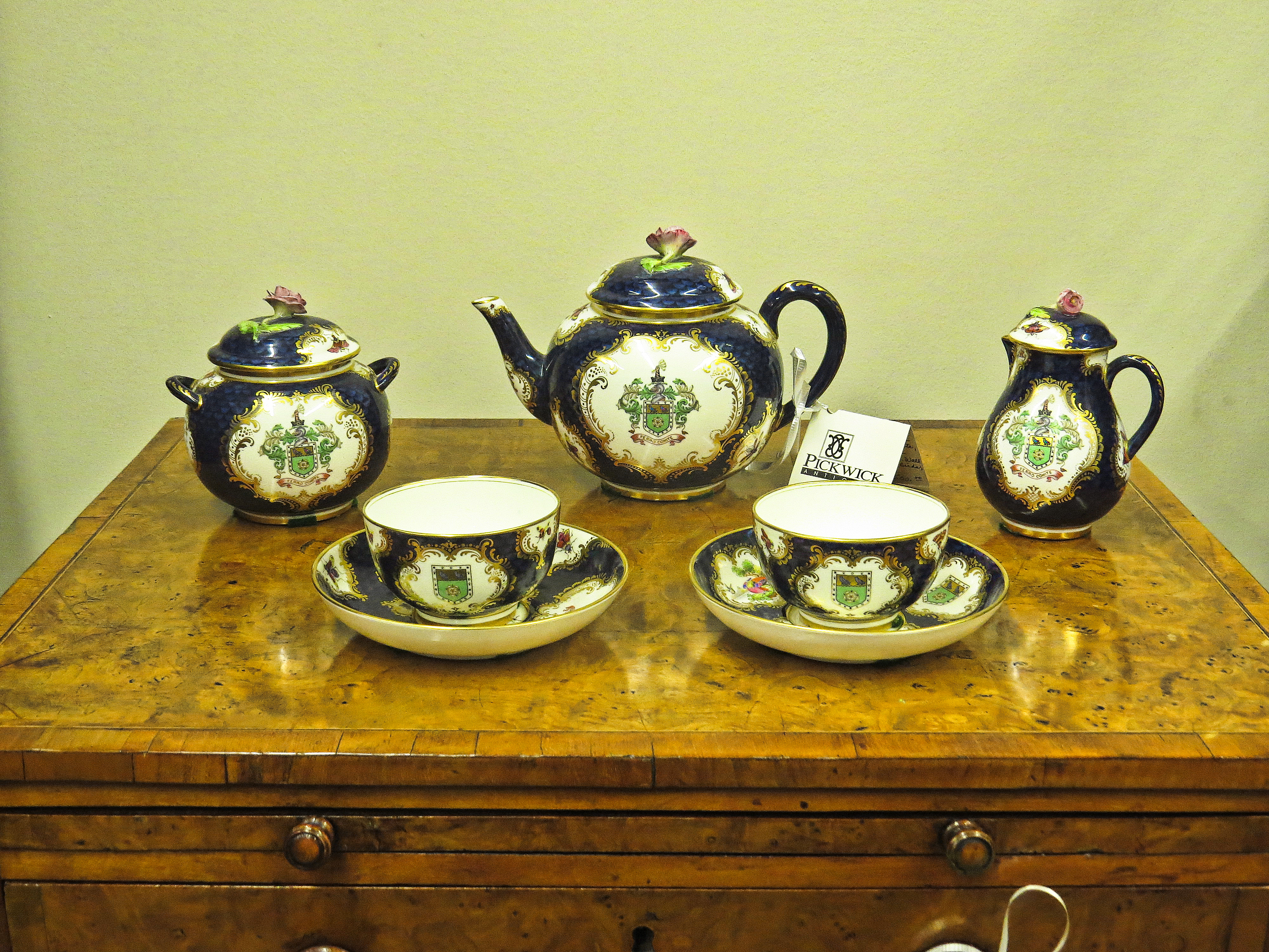 Royal Worcester Blue Scale Tea Service