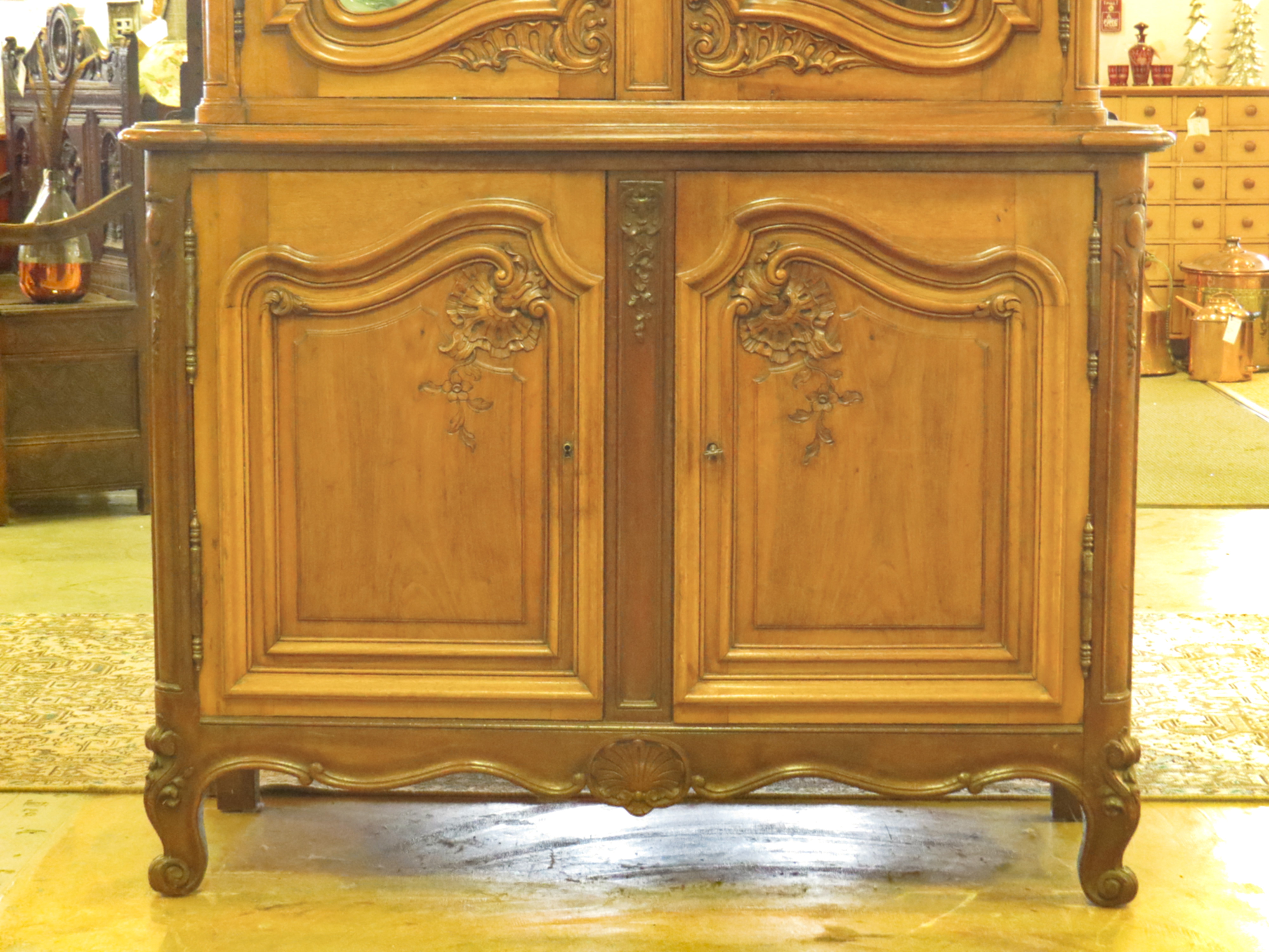 Two Part French Provincial Buffet de Corps