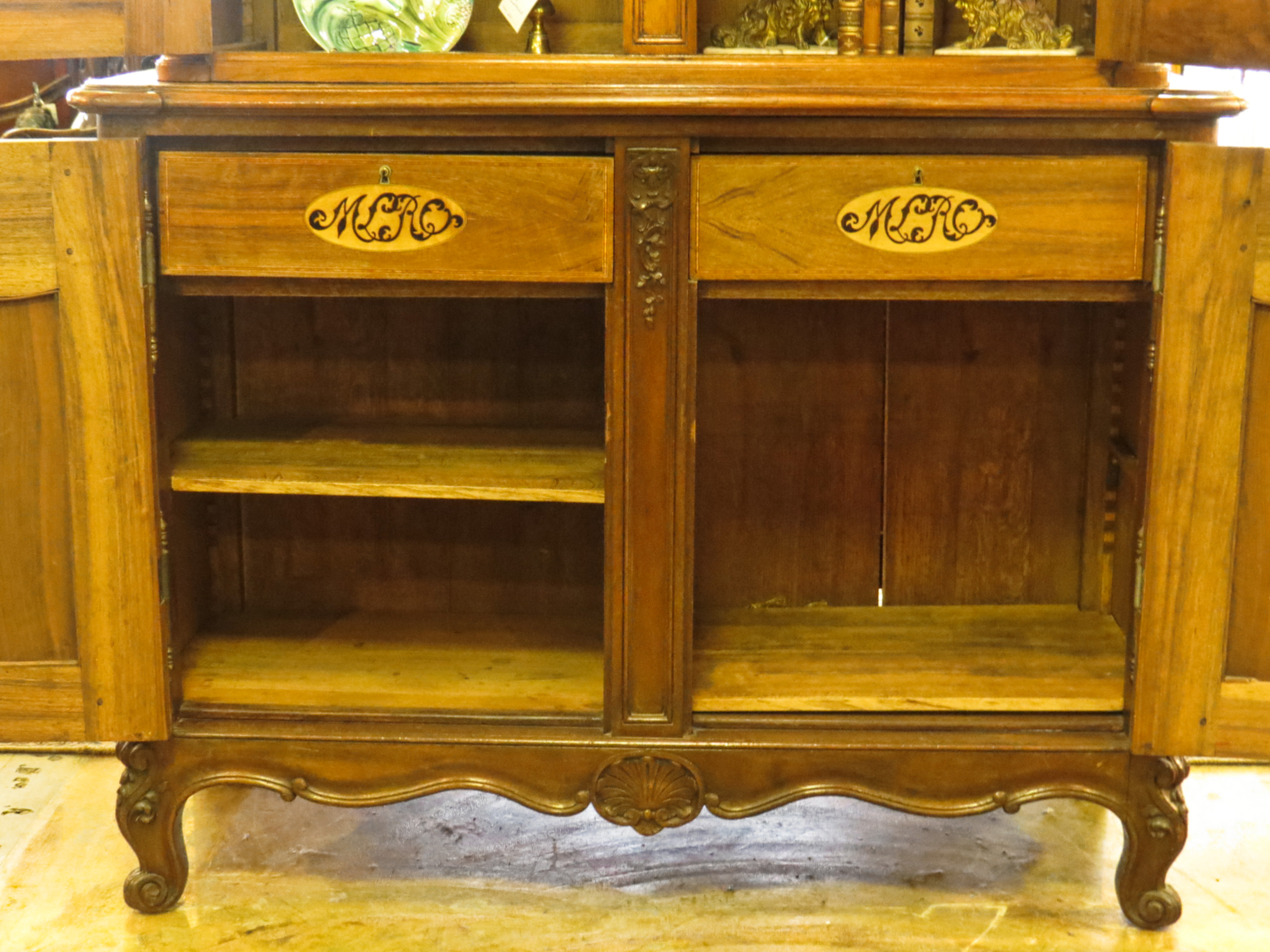 Two Part French Provincial Buffet de Corps
