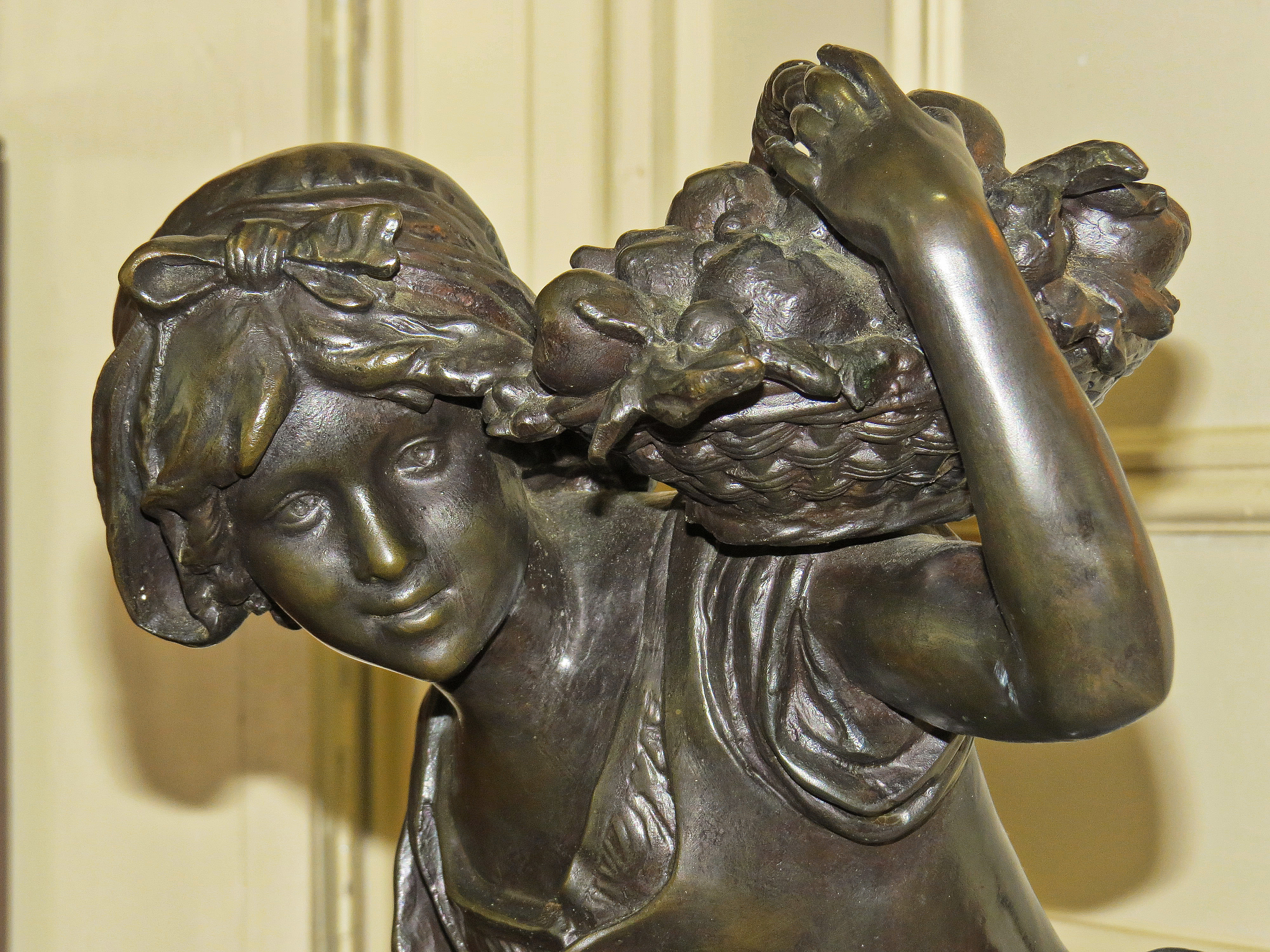 Bronze Sculpture of a Girl From Market