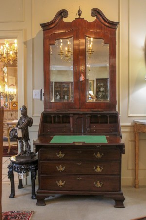 A George III Mahogany Bureau Bookcase