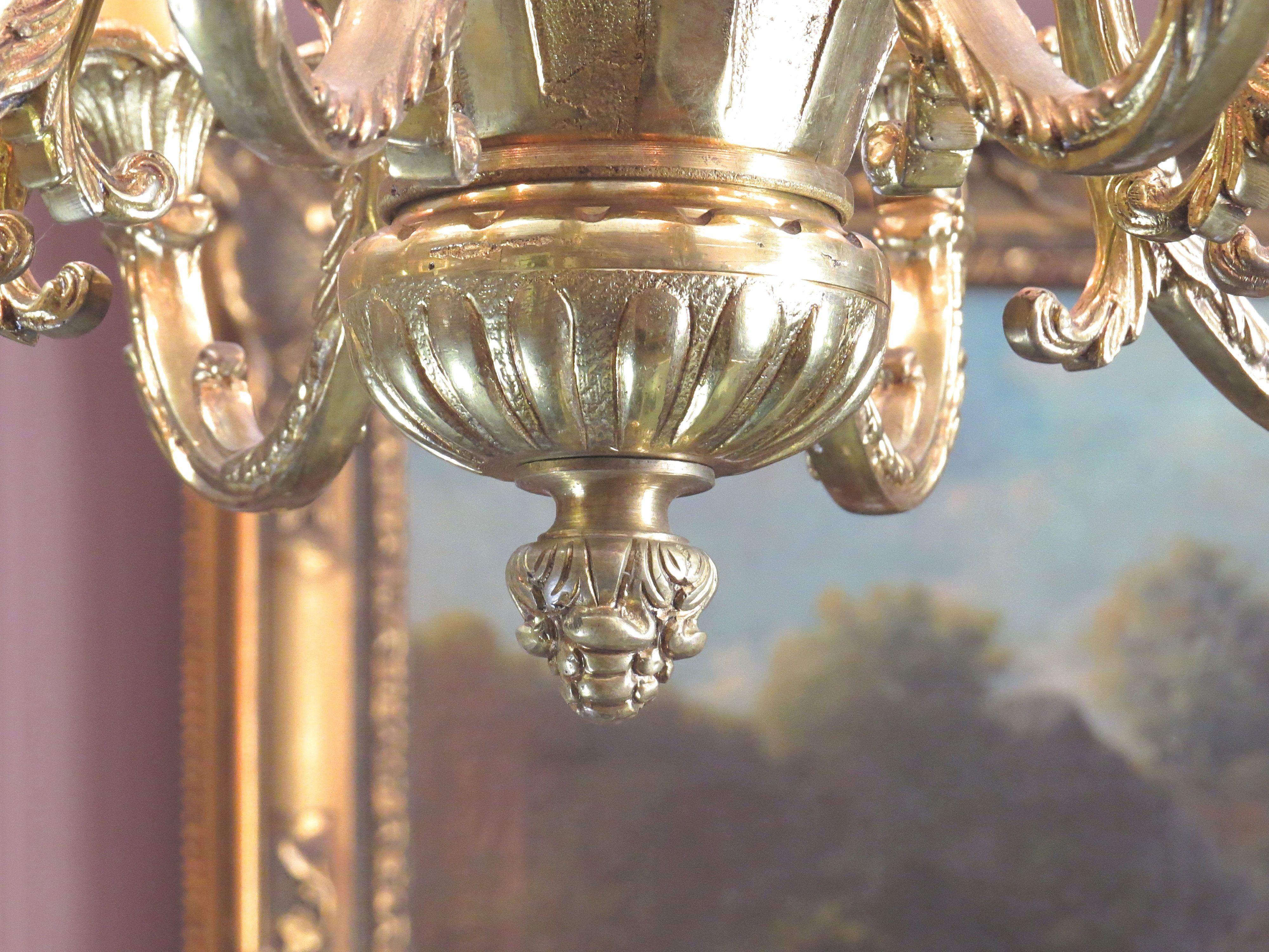 A French Bronze 15 Light Chandelier